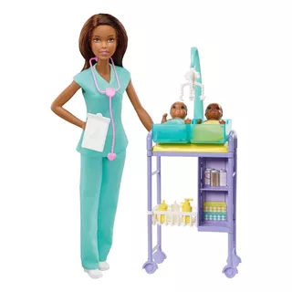 Boneca Barbie Baby Doctor Morena - Mattel