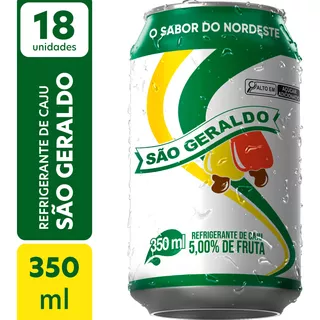 Cajuína São Geraldo 350ml Kit 18 Latas Refrigerante De Caju