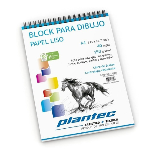 Block Plantec Dibujo Liso C/esp.a4 150grs. X40hjs