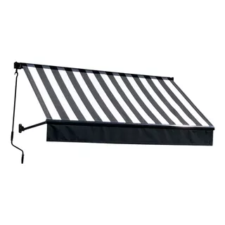 Toldo Punto Recto De Lona Fijo Rebatible Para Sol