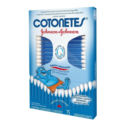 Johnson Cotonetes Hisopos Flexibles Descartables 1 Caja 75u