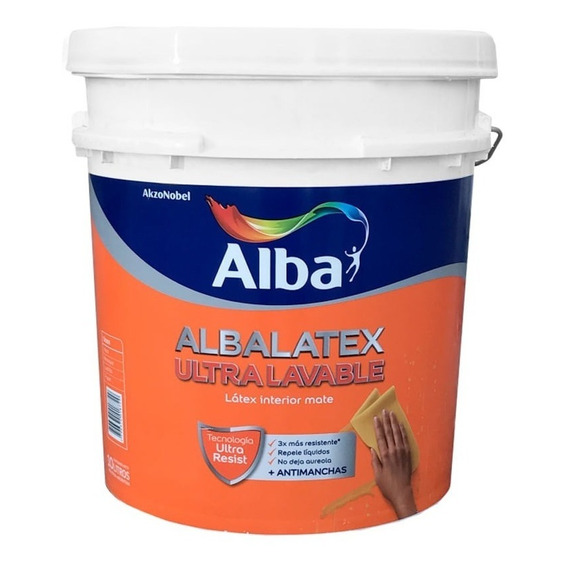Latex Interior Albalatex Ultra Lavable Blanco X 10 Lt
