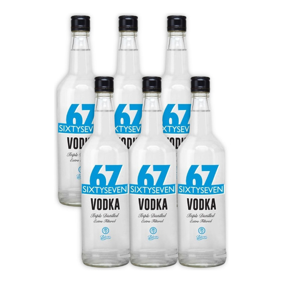 Vodka 67 Sixty Seven Triple Destilado Filtrado Caja X6u 750m