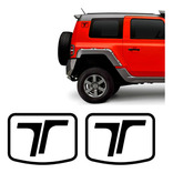 Adesivos Logo Troller T4 2015/2021 Emblema Lateral Preto