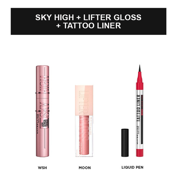 Set De Maquillaje: Sky High, Lifter Gloss, Tattoo Liner