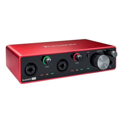 Interface Audio Usb Focusrite Scarlett 4i4 3ra Gen Color Rojo