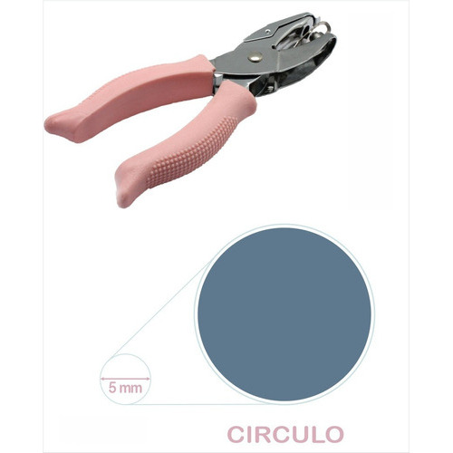 Perforadora 1 Agujero Pinza Agenda Papel Picaboleto 5mm Ibi Color Rosa Forma de la perforación Círculo
