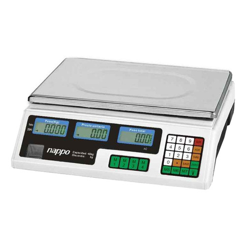 Báscula comercial digital Nappo NEB-092 40kg 110V/220V blanco