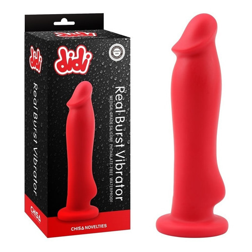 Vibrador Real Burst Consolador Real Sexshop Dildos Sexual Color Rojo