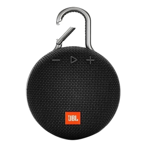 Parlante JBL Clip 3 portátil con bluetooth waterproof midnight black 