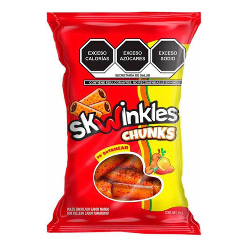 Skwinkles Chunks 130 G Dulce Enchilado En Tiras Sabor Mango