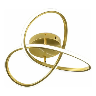 Plafon Led Infinity Dorado Diseño Moderno 20w Cct Lda80020-d Dorado