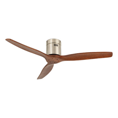 Ventilador De Techo Smart Wifi Madera Aruba Acero Walnut