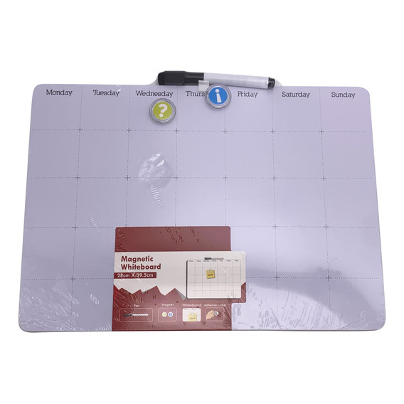 Pizarra Blanca Magnética Calendario Planificador + Marcador