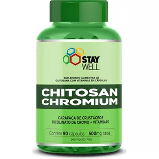 Quitosano Chitosan Choromium Premium 100% Puro, 500 Mg, 90 Cápsulas