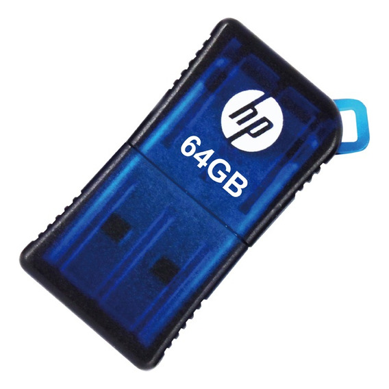  Pendrive Hp 64gb V165w 2.0 Azul