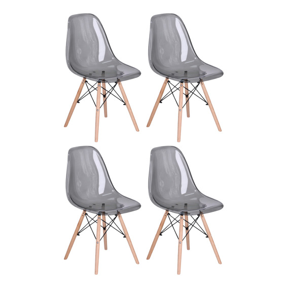 Set 4 Sillas Eames Modernas Minimalistas Acrílico Nova Home