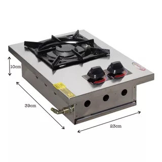 Fogão Cooktop Industrial Gás Itajobi Fogões Alvenaria 1 Boca Prateado