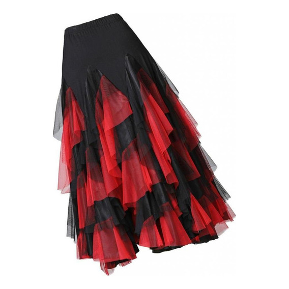 Falda De Flamenco Ballroom Waltz Ropa De Baile Trajes