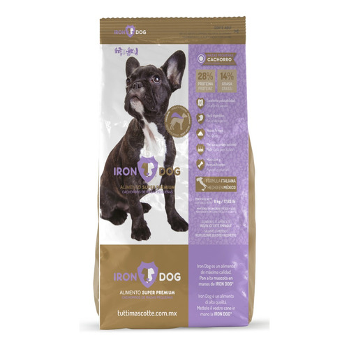 Alimento Iron Dog Super Premium para perro cachorro de raza  pequeña sabor cerdo en bolsa de 2kg