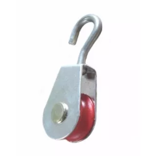 Roldana 22 Mm Nylon Aço Galvanizado Gancho 30 Kg