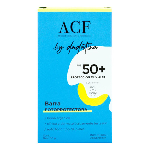 Acf By Dadatina Barra Fotoprotectora Fps 50 Protector Solar