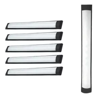 Kit 5 Luminária Linear Tubular 120cm Sobrepor 40w Led 6500k