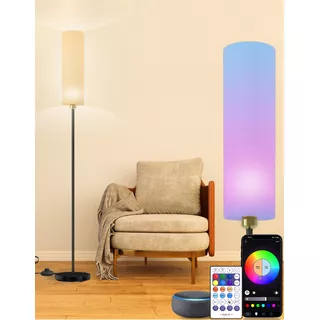 Lámpara De Piso Moderna Wifi Inteligente Control For App Rgb