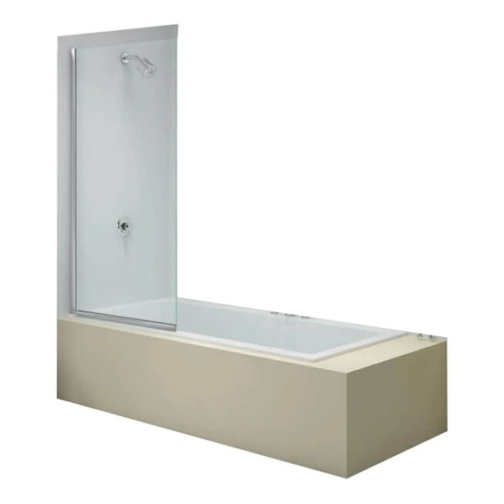 Mampara Baño Fija Laminado De Seguridad Blindex 140x80 6mm.