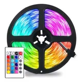 Fita Led Rgb 5050 50m 3000 Leds Prova D'água + Controle