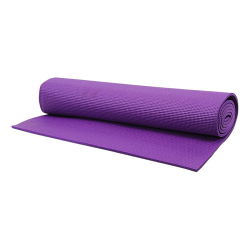 Colchoneta Mat 6 Mm Yoga Pilates Fitness Enrollable Gym Dpr Color Violeta