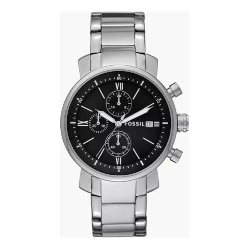 Reloj Fossil Acero Plateado Para Hombre Bq1000 42 Mm