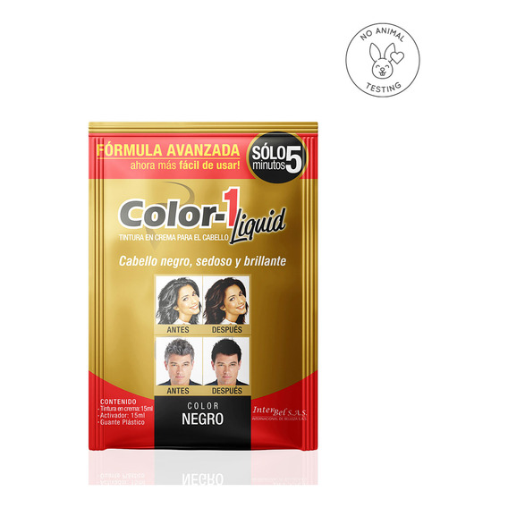 Tintura Liquida Color 1 en Sachet Negro