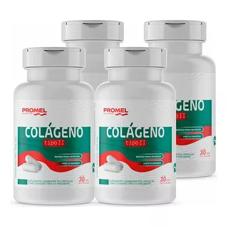 Kit Com 4 - Colágeno Tipo Ii E Magnésio 30 Cápsulas Promel