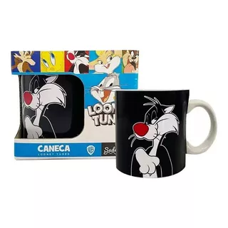 Mini Caneca Ofc Looney Tunes Personalizada Frajola 100ml Cor Branco Looney Tunes - Frajola