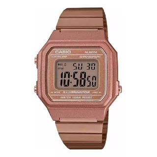 Relógio Casio Feminino Vintage B650wc-5adf Rose Digital Cor Do Fundo Rosê