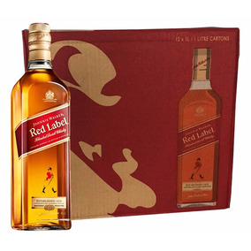 Caixa 12 Whisky Johnnie Walker Red Label 1 Litro Original