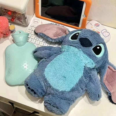 Stitch De Felpa Con Bolsa Para Agua Caliente