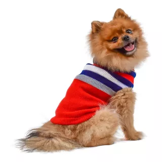 Abrigo Tejido. Sweater Para Mascotas. Rojo. Kaspet
