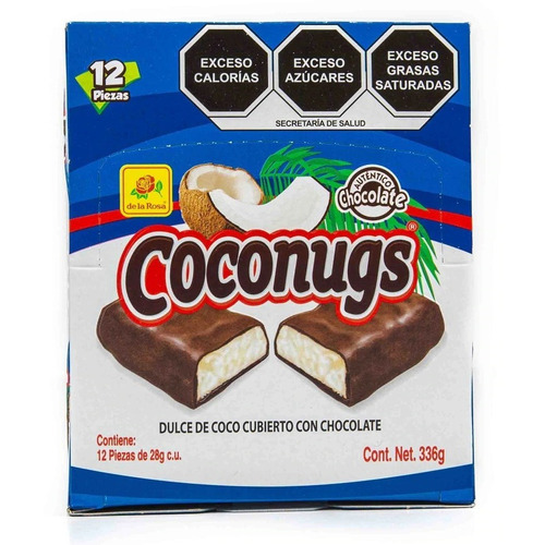 Chocolate Coconugs Dulce De Coco Cubierto De Chocolate 12pzs