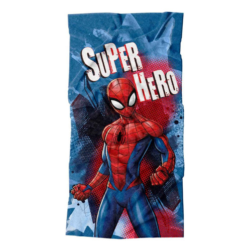 Toalla Premium Para Baño 75x147 Cm Spiderman Hero Color Azul
