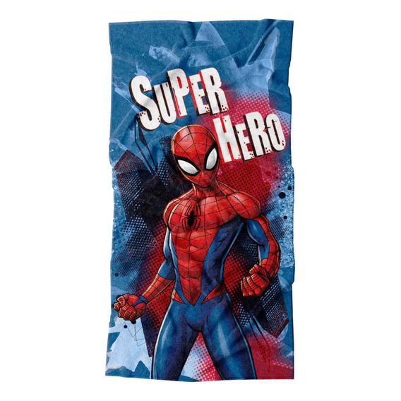 Toalla Premium Para Baño 75x147 Cm Spiderman Hero Color Azul