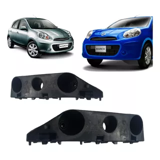 Par Guia Para-choque Nissan March 2014 2013 2012/ 2011 Diant