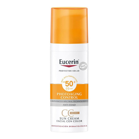 Eucerin Bloqueador Facial Antiedad Tono Medio Fps50 Frasco X