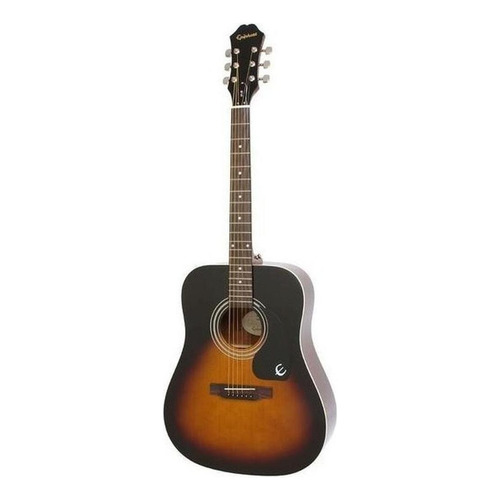 Guitarra acústica Epiphone DR-100 para diestros vintage sunburst rosewood brillante