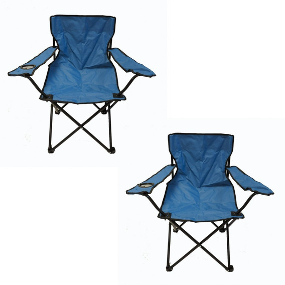 Resel Pack De 2 Sillas Plegables Tipo Camping Para Exterior Color Azul