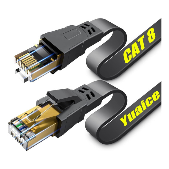 Cable Plano De Ethernet Cat 7 Rj45 Lan Stp De 1 Metros Rojo