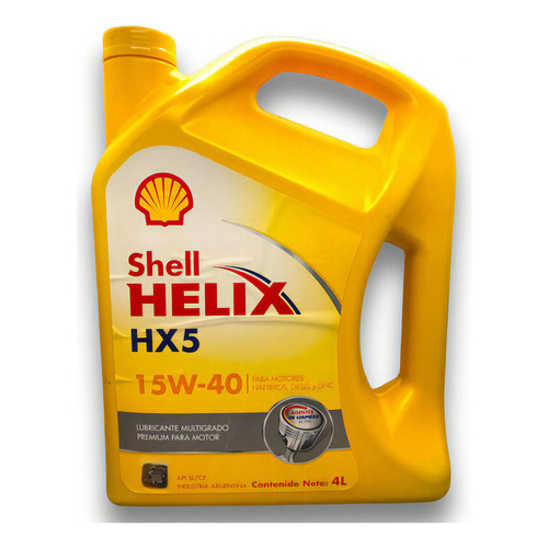 Aceite/lubricante Shell Mineral Helix Hx5 15w40 Diesel 4l