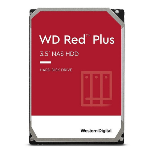 Disco Duro Western Digital Wd Red Plus Nas De 4tb Sata Color Rojo