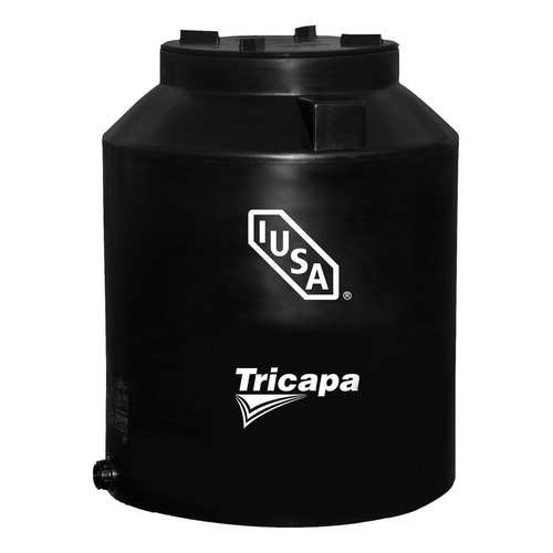 Tinaco para agua Iusa Tinaco Tricapa vertical polietileno 750L negro de 114 cm x 110 cm